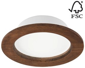 Lamkur LED Podhľadové svietidlo WOODY SPOT LED/12,5W/230V 4000K čerešňa ø 16 cm LA52403