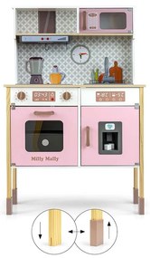 Detská drevená kuchynka Milly Mally Bjorn rúžová