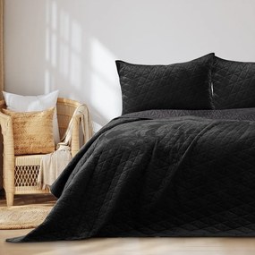 Prešívaný prehoz na posteľ LAILA 170x270 čierny