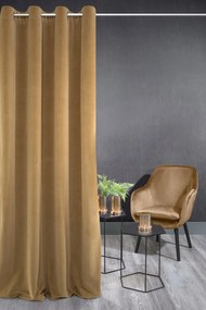 ZATEMŇOVACÍ ZÁVES NA KRÚŽKOCH ADELLE 140X250 CM MEDOVÁ