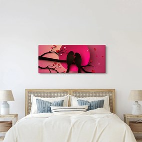 Obraz - Zamilované vtáčiky (120x50 cm)
