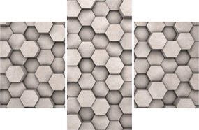 Obraz - Hexagóny v betónovom dizajne (90x60 cm)