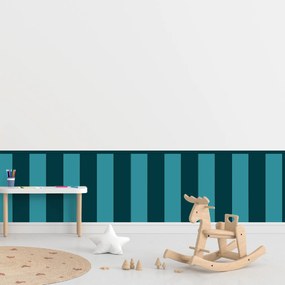 PIPPER. Textilná samolepiaca tapeta - Obdĺžnik - Modrozelená farba Farba: Kombinácia, Veľkosť: 60 cm