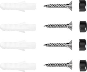 Nástenný vešiak na uteráky ATHOS 50 cm - čierny