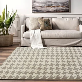 Tutumi Clover, plyšový koberec 160x230 cm, béžová, SHG-04023