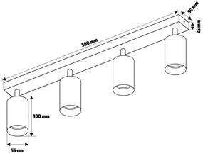 Brilagi - Kúpeľňové bodové svietidlo SELE 4xGU10/30W/230V IP44 lesklý chróm