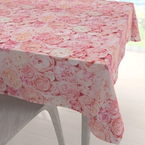 Biante Dekoračný štvorcový obrus Leona LN-086 Ružové a krémové pivonky 60x60 cm