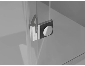 Mexen, Mexen Lunar L Otočné pravé sprchové dvere 90 cm, priehľadné, chróm - 834L-090-000-01-00-P