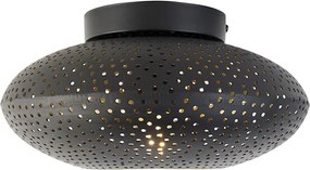 Orientálne stropné svietidlo čierne so zlatom 25 cm - Radiance