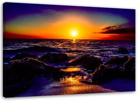Obraz na plátně Západ slunce u moře - 120x80 cm