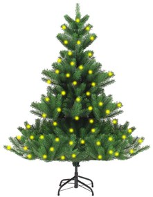 Umelý vianočný stromček jedľa Nordmann s LED zelený 150 cm 3077473
