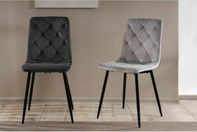 SI Jerry Velvet stolička čierna