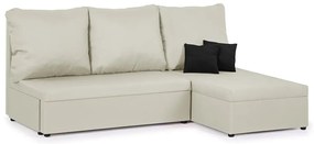 Rozkládací rohová sedací souprava TOMI Krémová