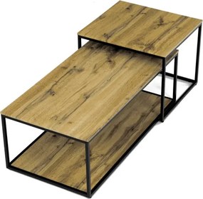 Sada 2 konferenčných stolíkov CT-X7123 OAK