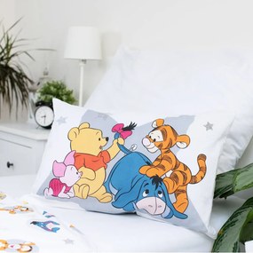 DETSKÉ BAVLNENÉ OBLIEČKY WINNIE THE POOH 100X135 CM, 1KS 40X60 CM VZOROVANÉ