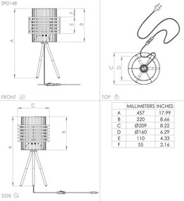 Eglo 390148 - Stojacia lampa OLTAMAR 1xE27/40W/230V krémová