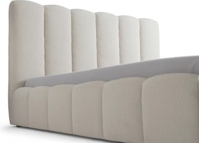 Čalúnená posteľ Aura 160x200 s úložným priestorom - béžová bouclé Quelle 03