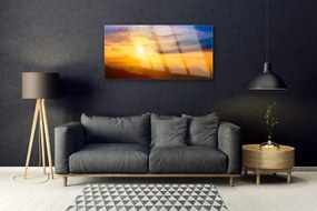 Obraz plexi Hory slnko mraky príroda 100x50 cm