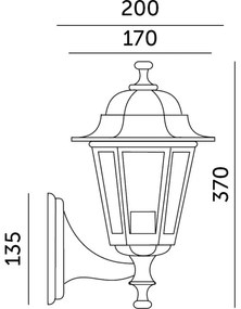Vonkajšie nástenné svietidlo 1xE27/60W/230V IP44 čierna