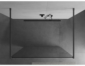 Mexen Kioto, sprchová zástena Walk-In 120 x 200 cm, 8mm číre sklo, grafitový profil, 800-120-002-95-00