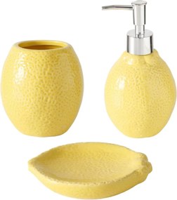 Keramický pohárik na zubné kefky LIMONE žltý