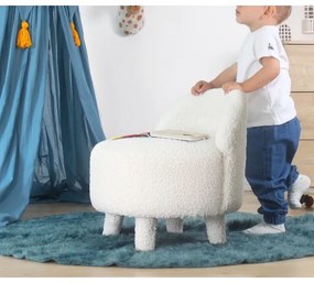 Detské kreslo PIXI, priemer 46 cm, biele