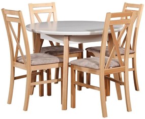 Jedálenská zostava Tycjan 1+4 st 39 100+30 +W114 biely/buk