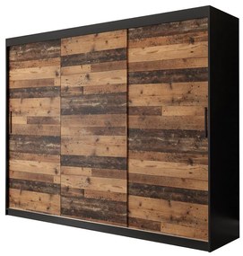 Skriňa Old Wood T 250 Čierna/Old Style