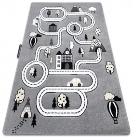 Dywany Łuszczów, Detský kusový koberec Petit Town streets grey, 120x170, šedá, detská izba