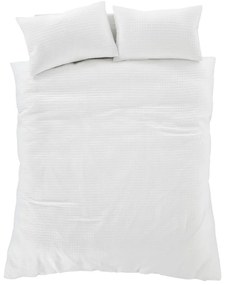 Biele predĺžené obliečky na dvojlôžko 230x220 cm Muscat Waffle – Pineapple Elephant