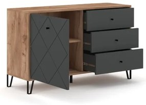 Komoda SULA dub craft/čierna