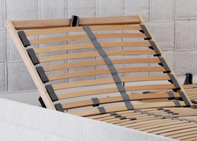 Posteľ Fendi 180x200 cm, svetlo šedá látka