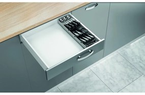 Sivý plastový príborník do zásuvky 15 x 49 cm – Metaltex