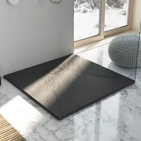 Rea Magnum Black, SMC sprchová vanička 90x90x2,5 cm, čierna, REA-K3334