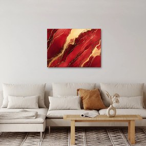 Obraz - Červeno-zlatý mramor (70x50 cm)
