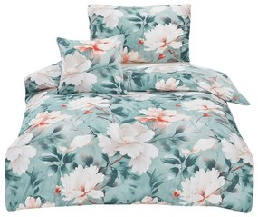 Tyrkysové 3-dielne obliečky na jednolôžko z mikrosaténu 140x200 cm Selma – My House