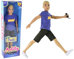 Lean Toys Bábika Chlapec – Paulo v športovom oblečení