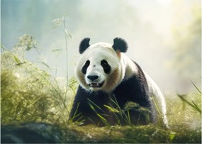 Sklenený obraz - Panda (70x50 cm)