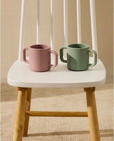 Svetloružové/tyrkysové silikónové detské hrnčeky v súprave 2 ks Lili – Kave Home