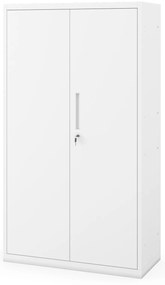 Kovová skriňa MEGAN – biela, bez zásuvky, 160 cm
