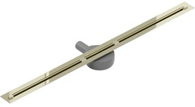 Mexen Flat Super Slim, super tenký odtokový žľab s 360° rotačným sifónom 80 cm, zlatá lesklá, 1551080