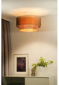 Duolla - Prisadený luster WOOD BOHO 1xE27/15W/230V pr. 45 cm medená/béžová