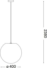 Ideal Lux - Luster na lanku CARTA 1xE27/25W/230V pr. 40 cm biela