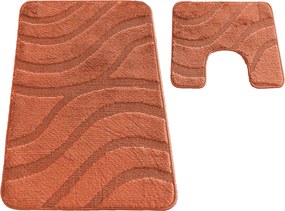DY Kúpeľňová sada koberčekov s výrezom Symphony - oranžová