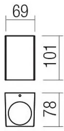 Redo 90528 - LED Vonkajšie nástenné svietidlo BRIO LED/6W/230V 3000K IP54 hnedá