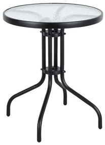 Okrúhly záhradný stôl 60 cm sklenený