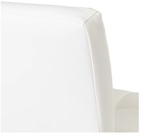 Biele barové stoličky s nastaviteľnou výškou z imitácie kože v súprave 2 ks (výška sedadla 93 cm) – Casa Selección