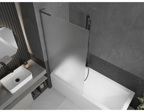 Mexen Next L, 1-krídlová vaňová zástena 90 x 150 cm, 6mm sklo námraza, grafitový profil, 895-090-000-03-30-95