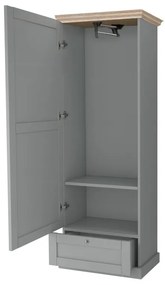 Sivá šatníková skriňa 60x180 cm Binz – Støraa