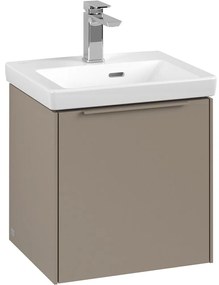 VILLEROY &amp; BOCH Subway 3.0 závesná skrinka pod umývadielko, 1 dvierka, pánty vpravo, 423 x 377,5 x 429 mm, Taupe, C58202VM